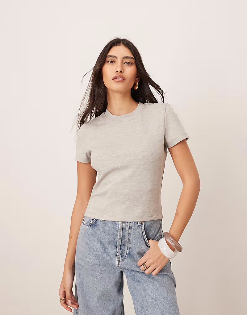 

Футболка ARRANGE прямого кроя в цвете Grey Marl