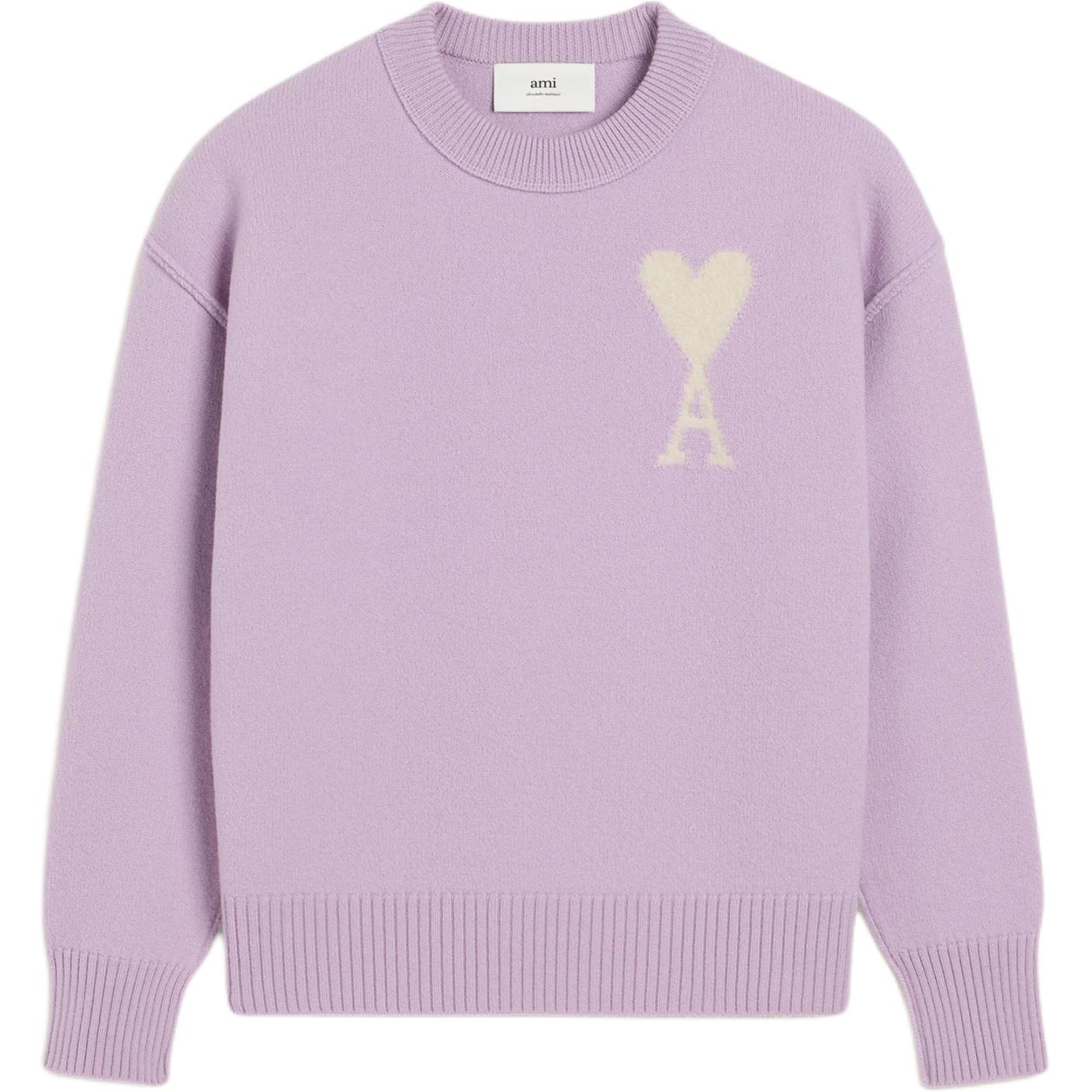 

Ами Париж Ами Де Кер вязаный свитер AMIPARIS, фиолетовый