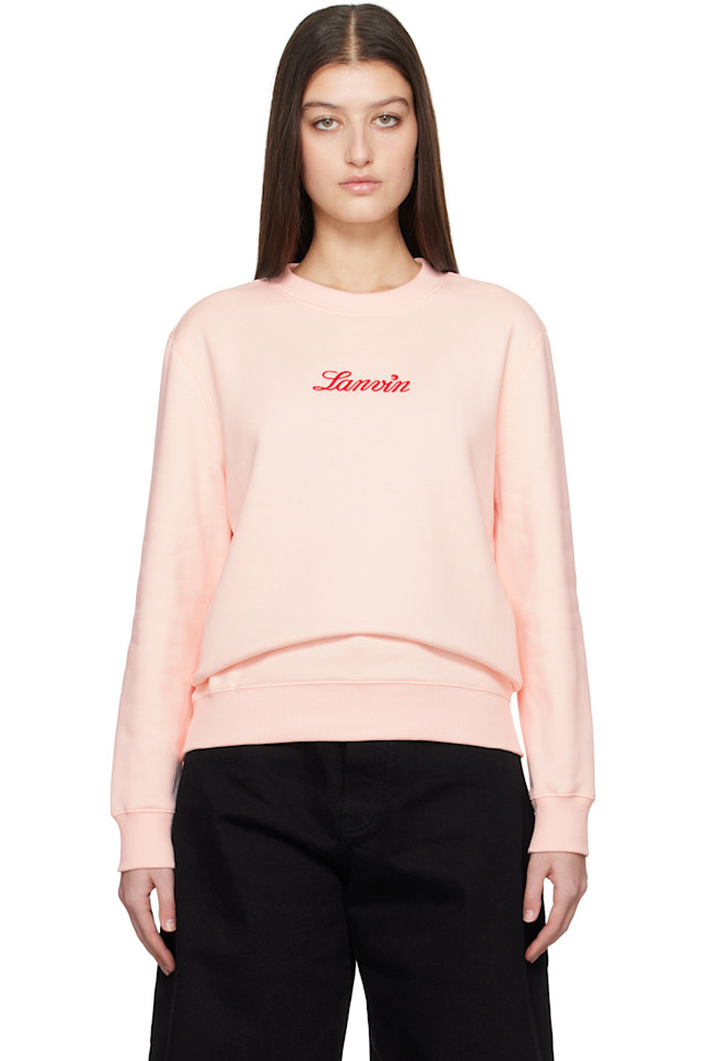 

Свитшот Lanvin с вышивкой Lanvin, розовый