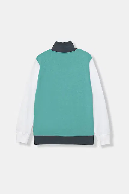 Кофта на молнии детская капюшон United Colors of Benetton, бирюзовый — фото 2