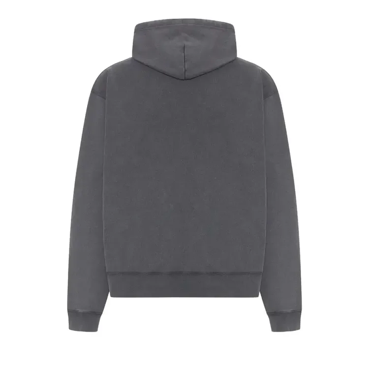 Худи Balenciaga Oversized с завязками, цвет «выстиранный черный/белый» — фото 2