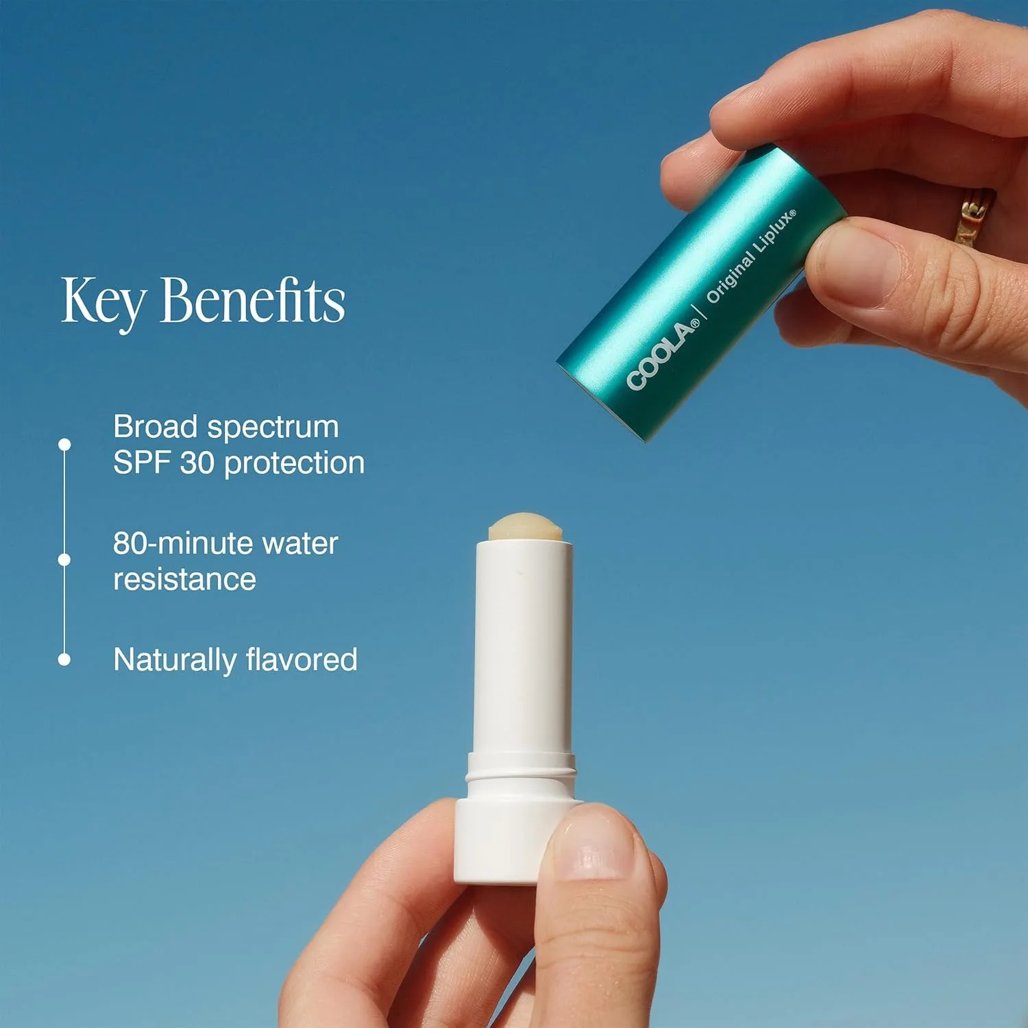 Органический бальзам для губ и солнцезащитный крем COOLA Liplux с SPF 30, протестировано дерматологами, обеспечивает ежедневную защиту, подходит для веганов и не содержит глютена, 0,15 унции., Sheer — фото 4