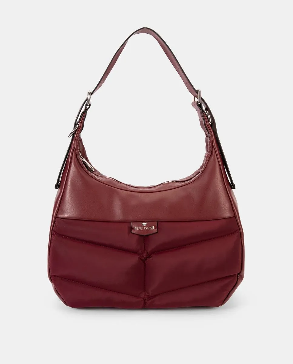 

Стеганая сумка-хобо Pepe Moll, бордовый
