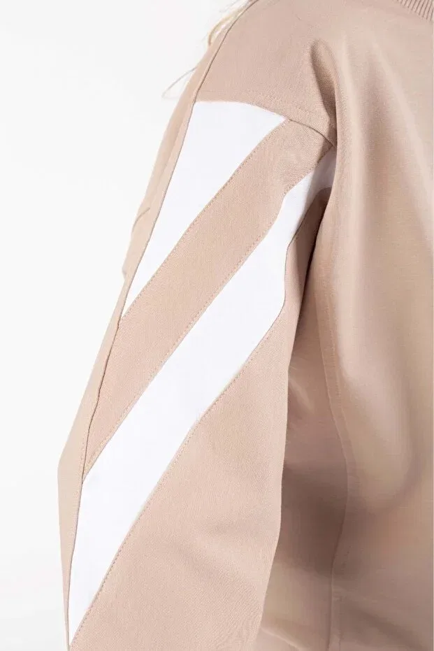 Детский комплект для девочек спортивный с принтом Mnk Baby&Kids, Beige — фото 3