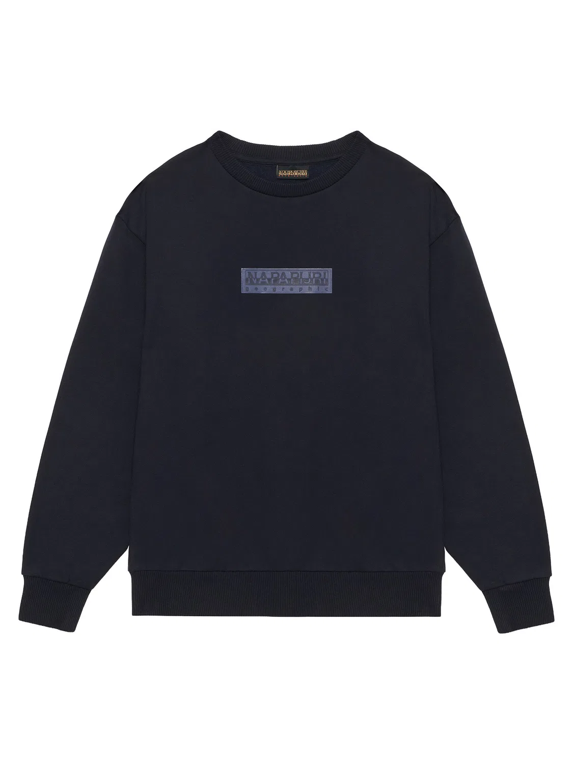 Свитшот свободного кроя для мальчика B-New Box Logo Napapijri, темно-синий