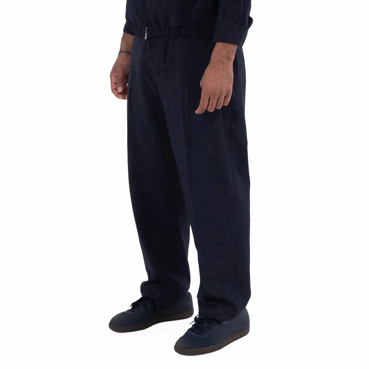Брюки из нейлона с эффектом сейрсакер Emporio Armani, Navy Blue — фото 2