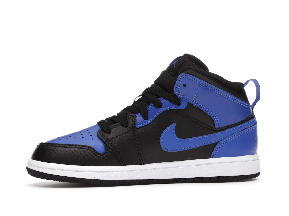 Детские кроссовки с кроем мид-топ Jordan 1 Mid Jordan, Black/Hyper Royal-White — фото 3