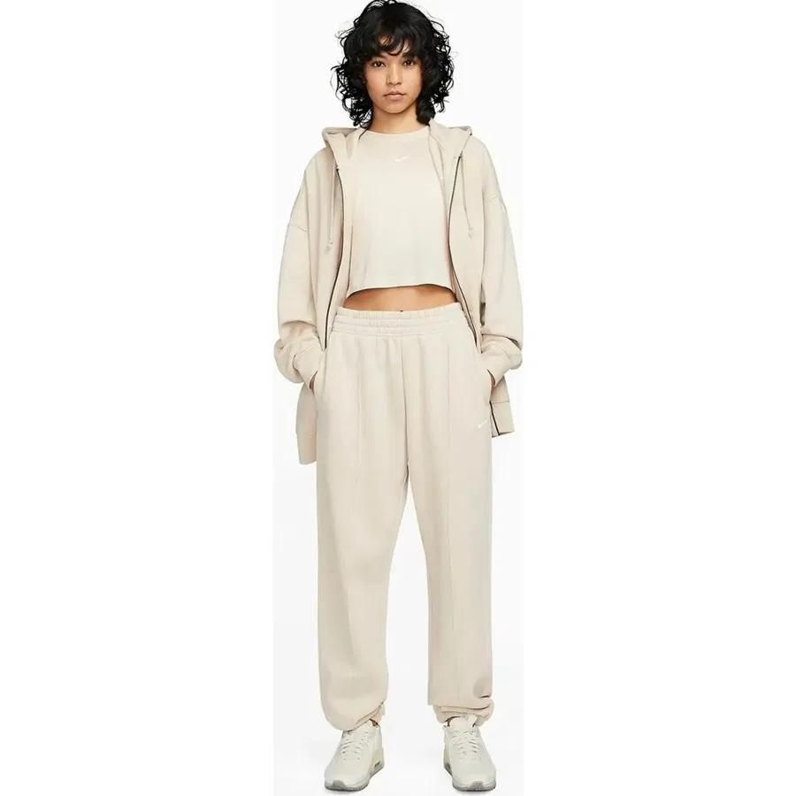 Женские спортивные штаны свободного кроя с флисом Nike Sportswear Essential, Кремовый