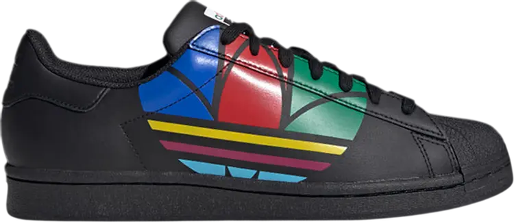 

Кроссовки Adidas Superstar Pure 'Colorful Trefoil - Core Black', черный