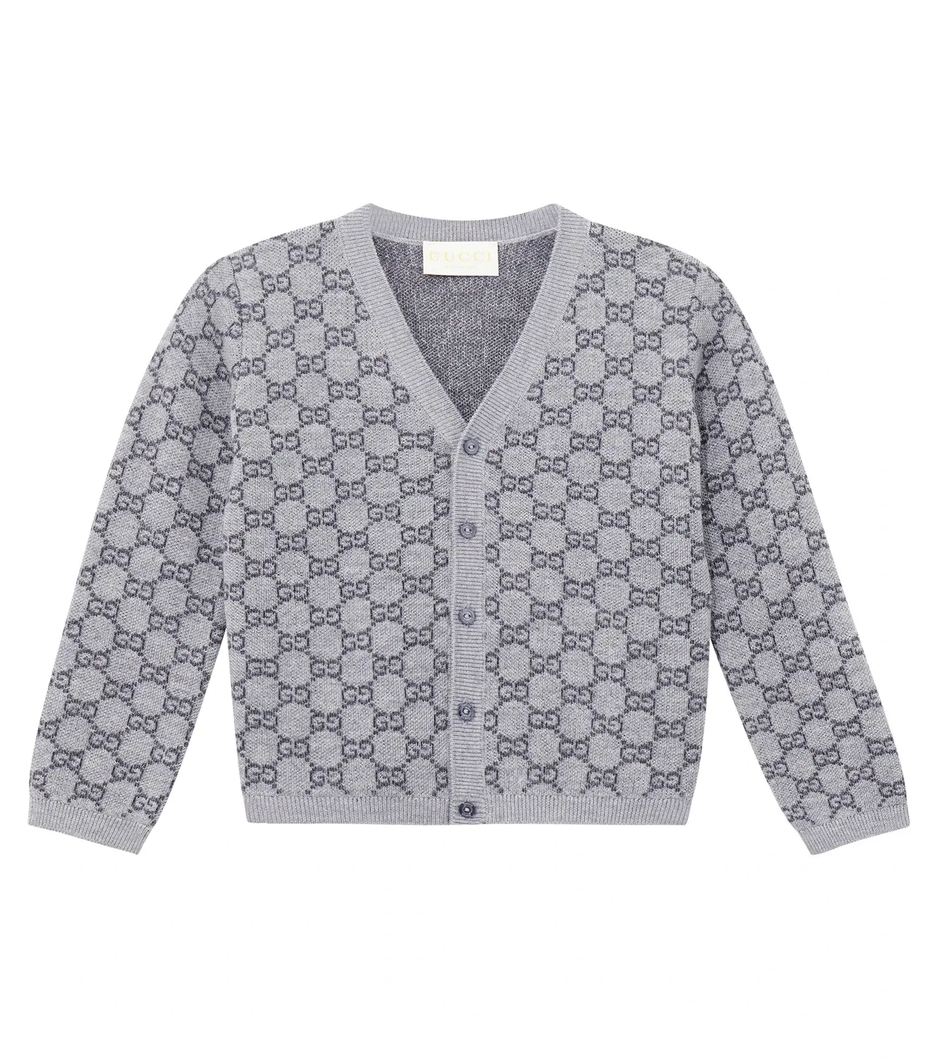 Кардиган шерстяной Baby GG Gucci Kids, серый