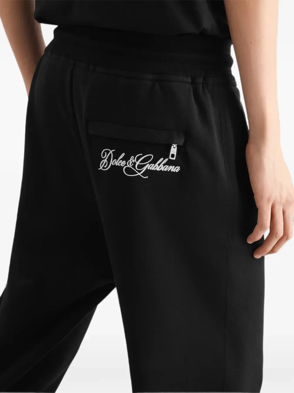 Брюки из джерси с нашивкой Dolce & Gabbana, черный — фото 4