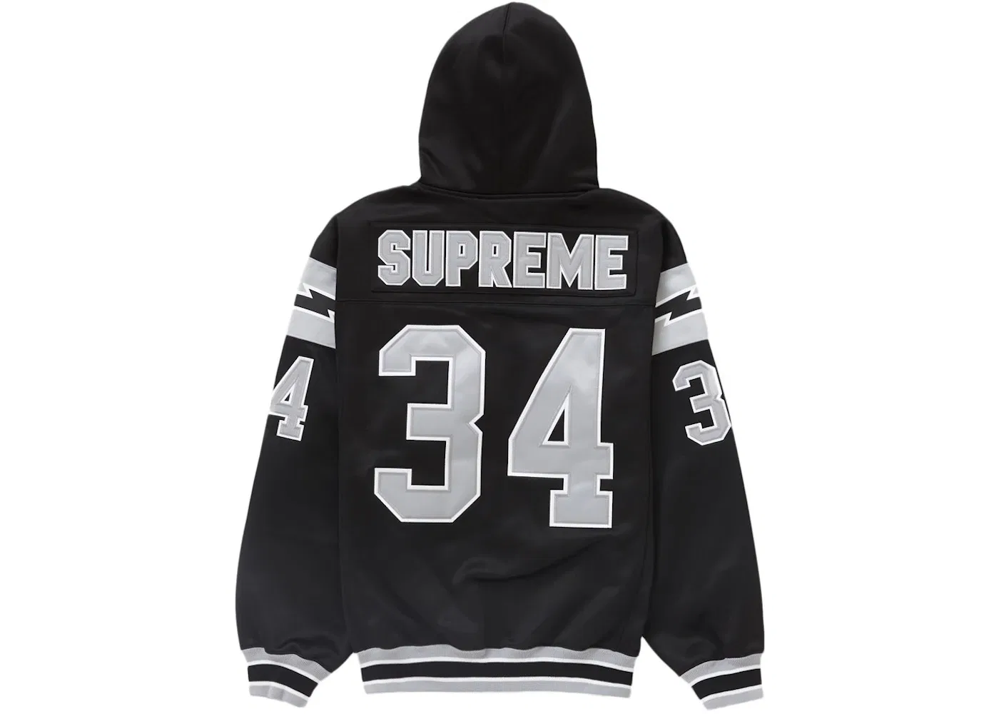Мужская худи на молнии с принтом Supreme, Black — фото 2