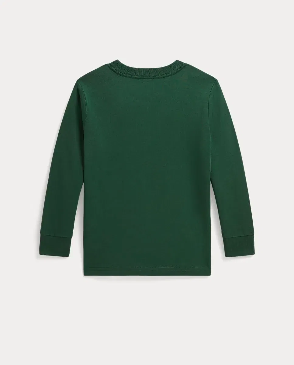 Детская футболка с длинным рукавом Polo Ralph Lauren, Verde — фото 2