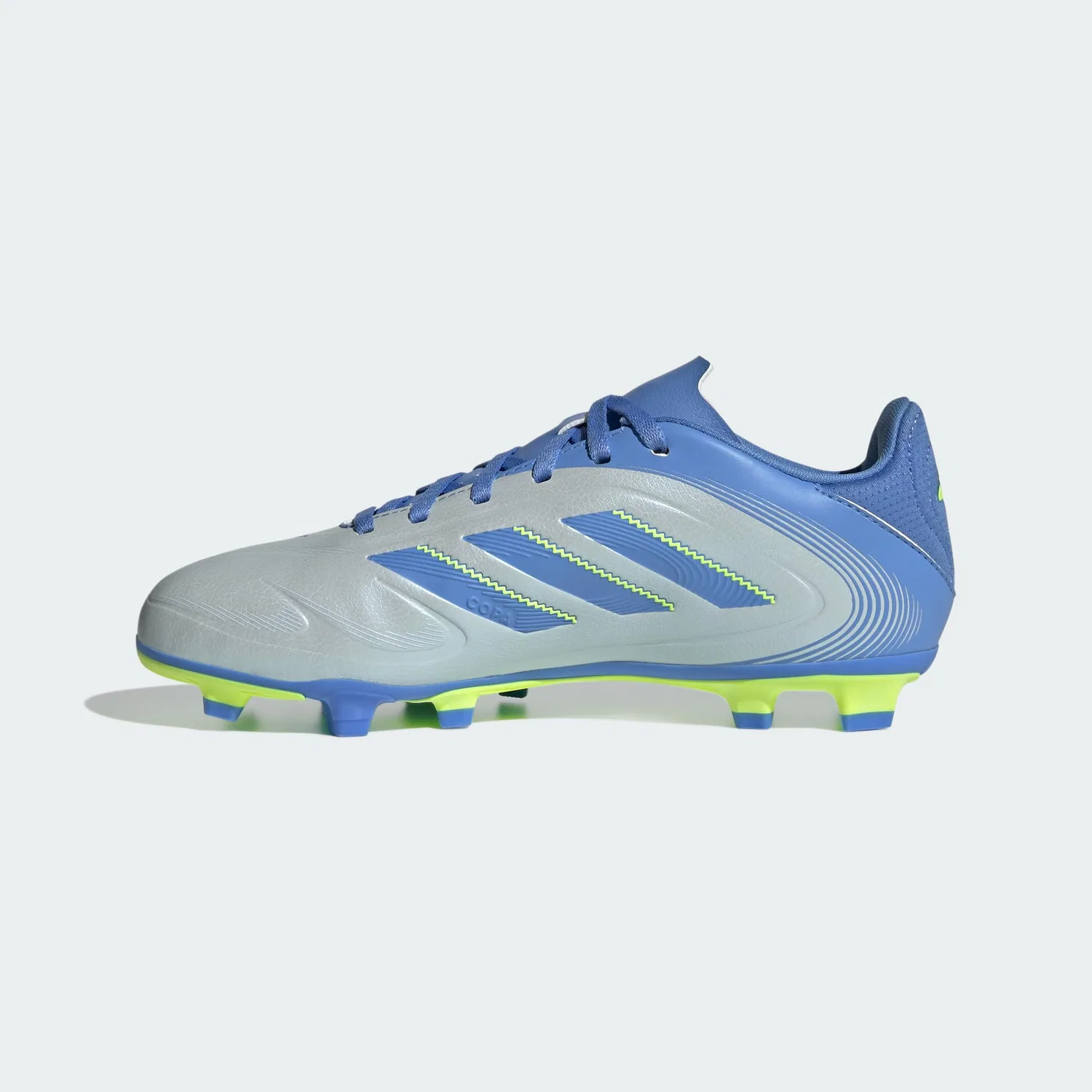 Детские футбольные бутсы для мальчиков с текстурным верхом Adidas, Halo Blue Blue Fusion Lucid Lemon — фото 2