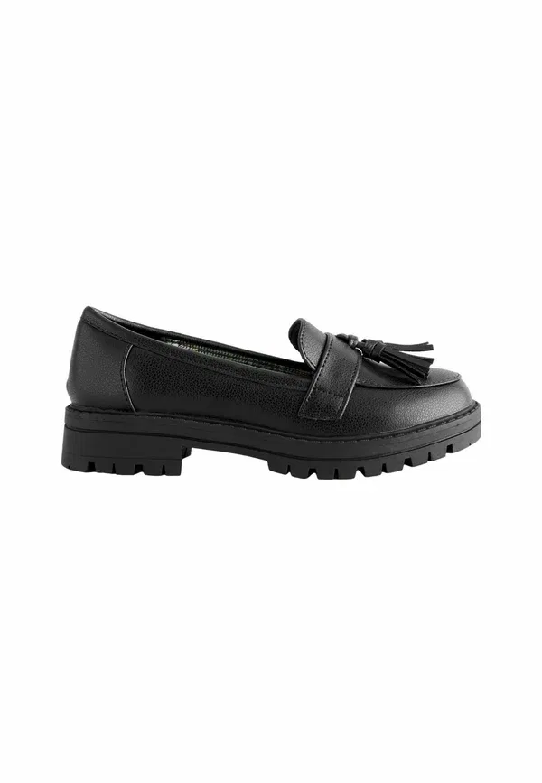 Туфли с кисточками School Chunky Tassel Loafers Next Matt Black, черный