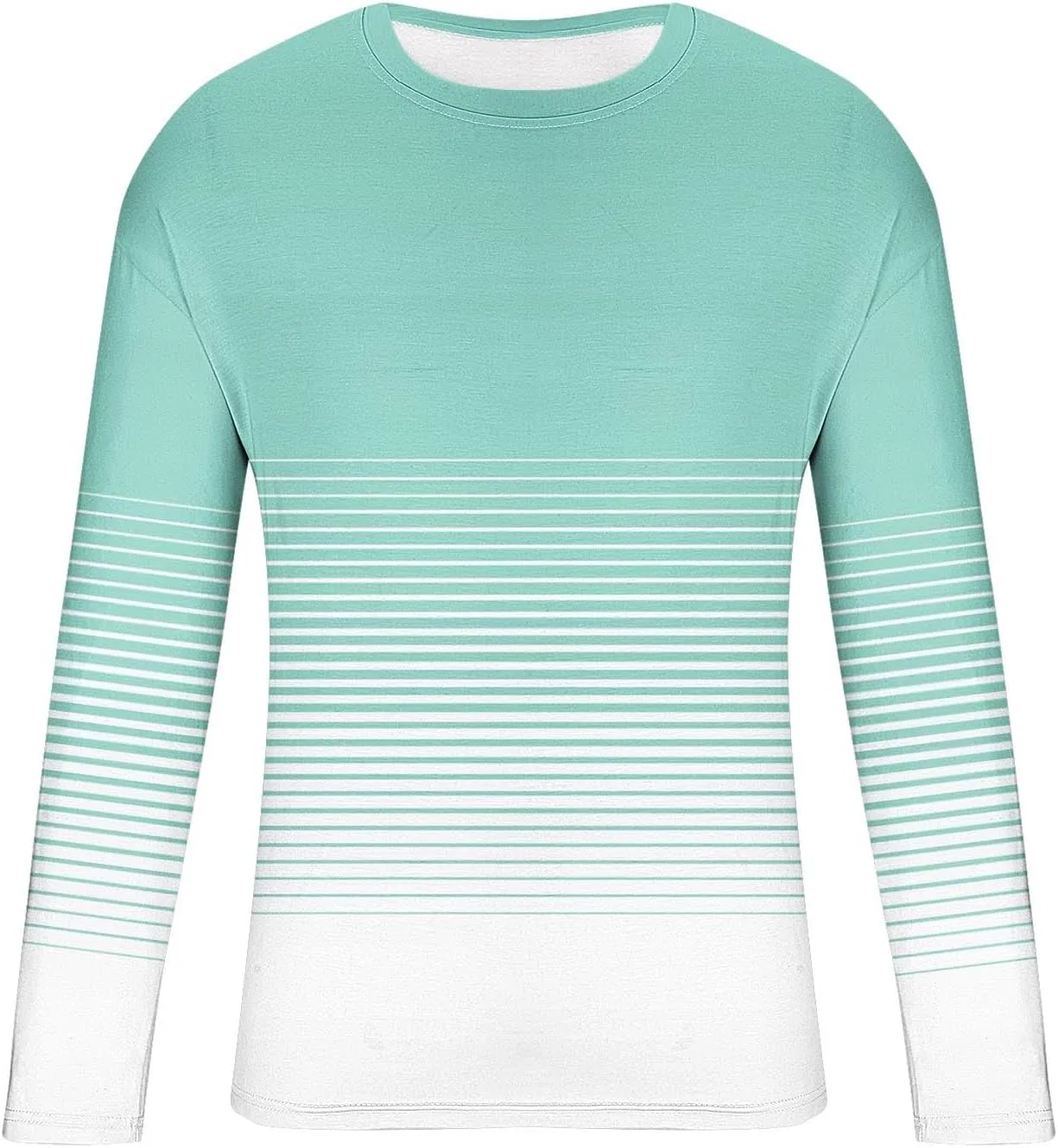Мужская спортивная футболка с цветными блоками Long Sleeve, Light Blue — фото 4