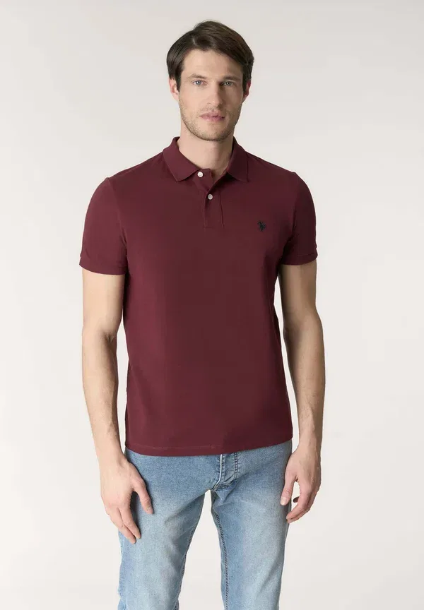 Поло из хлопка U.S. Polo Assn., Bordeaux, бордовый