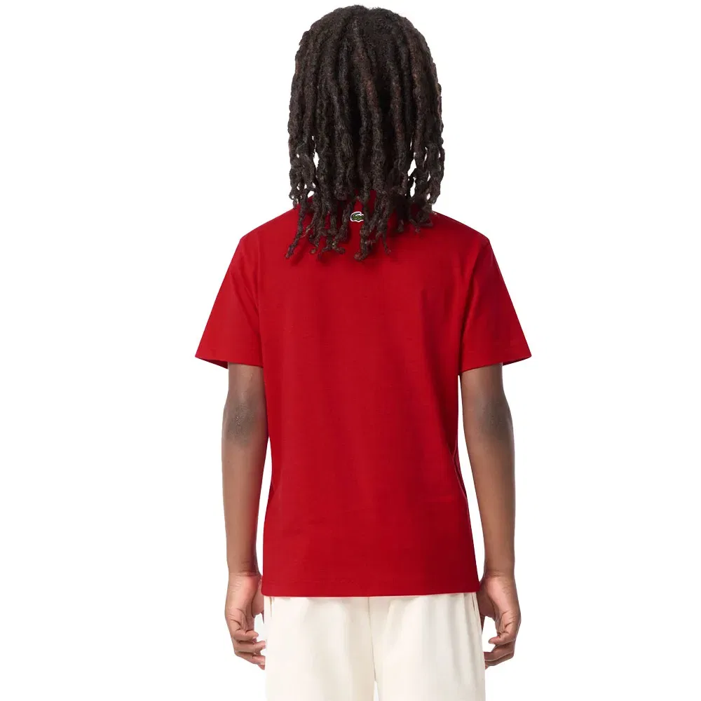 Детская футболка для мальчиков с коротким рукавом Lacoste, Red — фото 2
