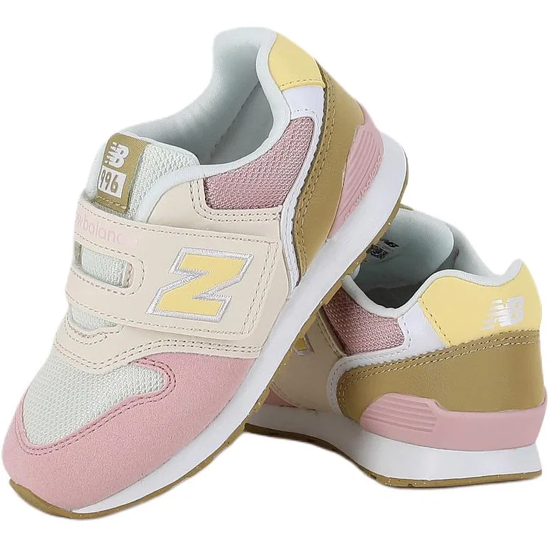 Детские кроссовки для малышей с широкой колодкой New Balance, Beige White Pink — фото 4