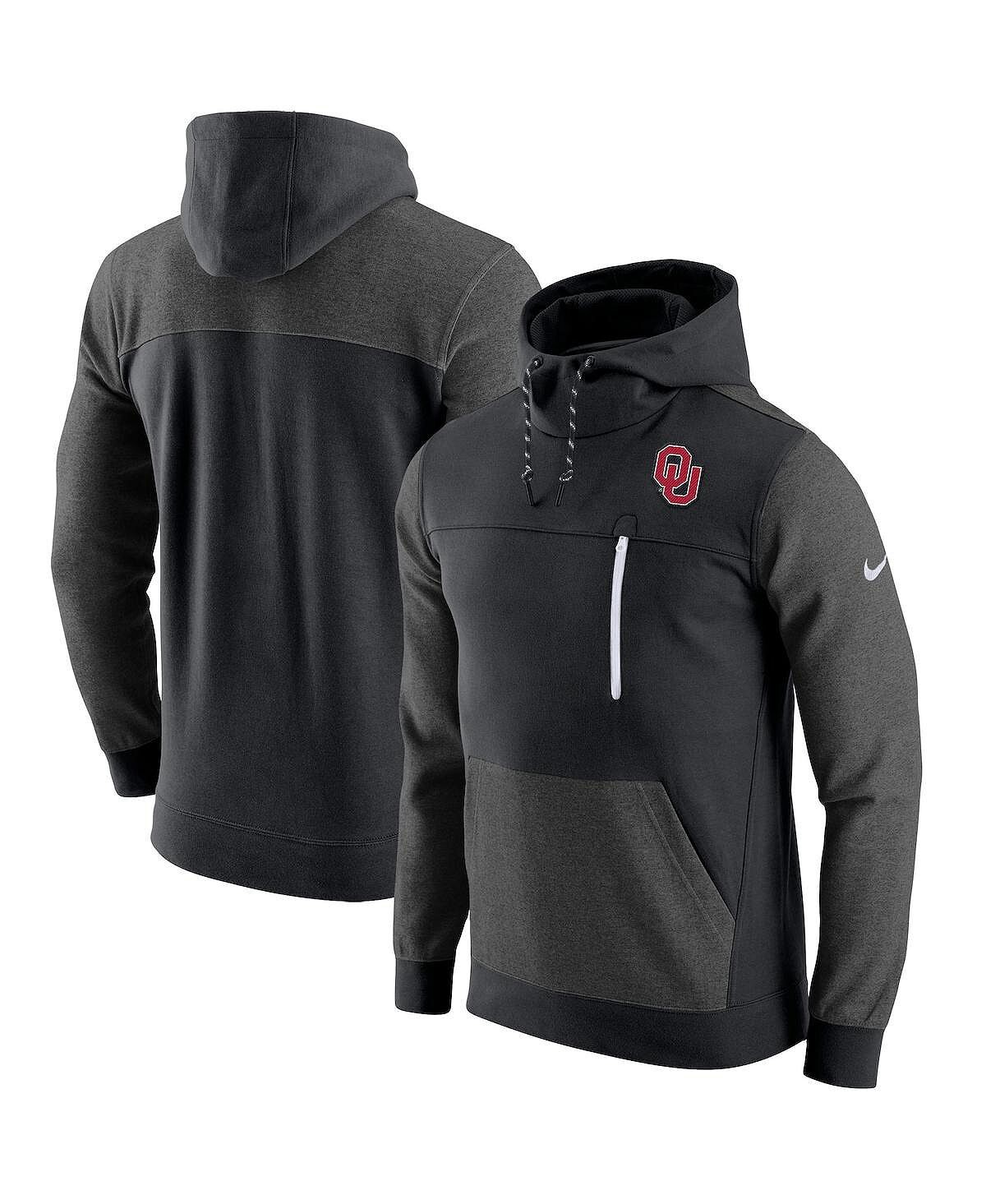 

Мужская черная толстовка с капюшоном oklahoma sooners av-15 2.0 pullover Nike, черный