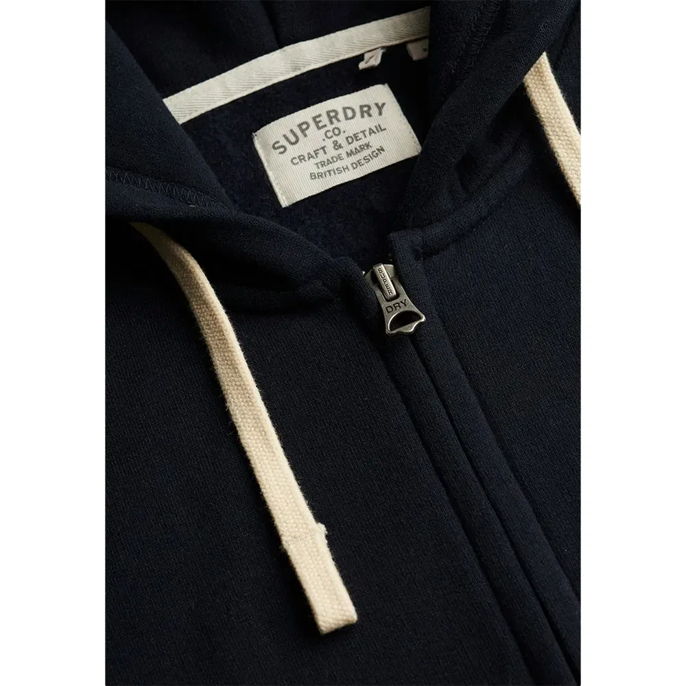 Мужской худи с полной застежкой-молнией Monogram Emb Superdry, Blue — фото 2