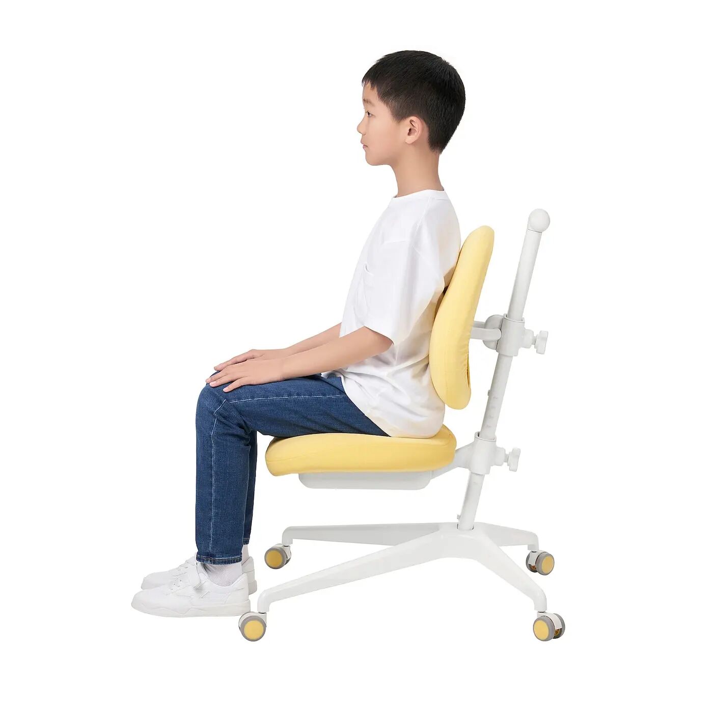 Детский стол и стул BERGLÄRKA/DAGNAR IKEA, 120x70 см, белый/желтый — фото 4