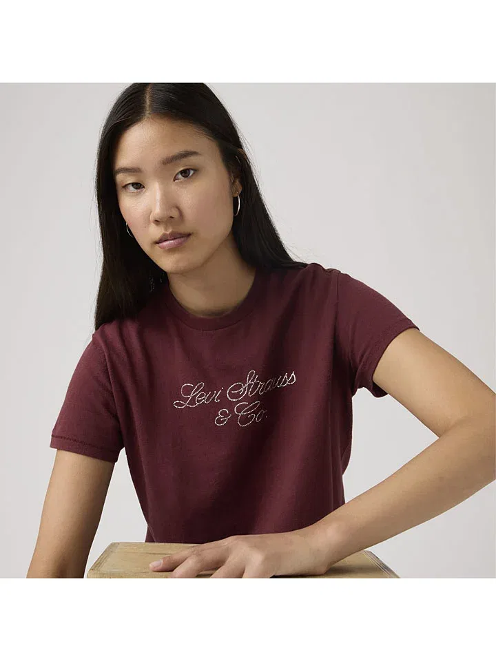 Футболка бордовая Levi'S, бордовый — фото 4