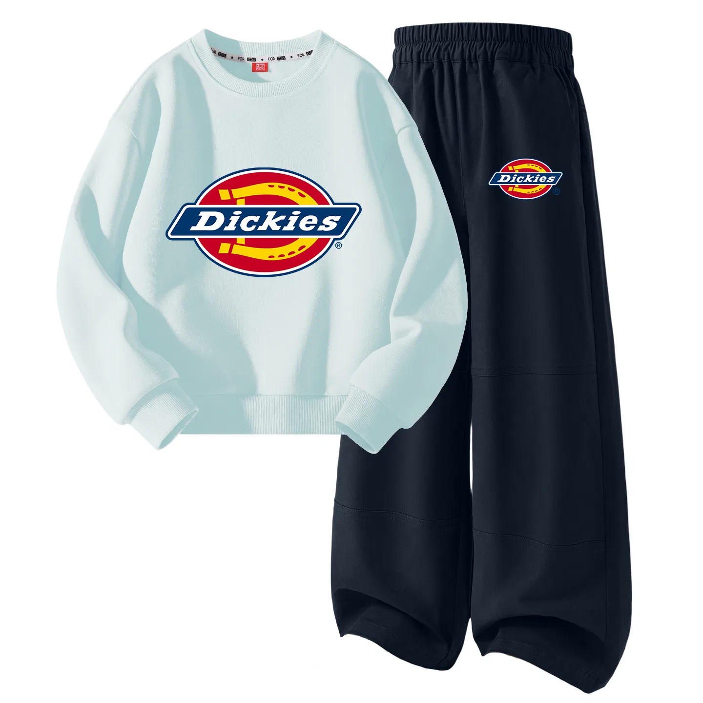 Детский спортивный комплект с принтом S Logo Dickies, Clearwater Blue/Navy Blue