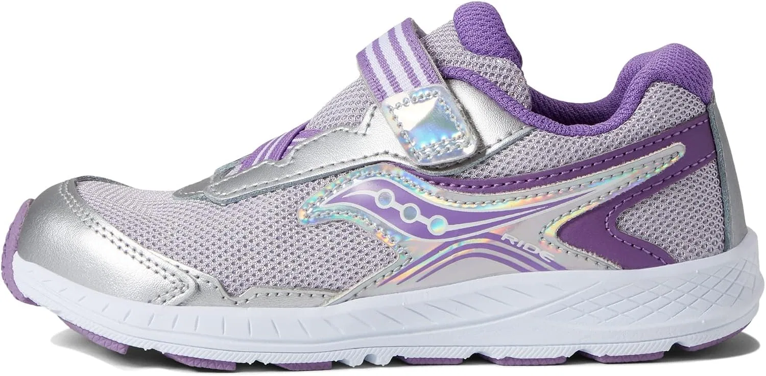 Детские кроссовки для девочек Ride 10 Jr. Saucony, Silver/Purple — фото 4