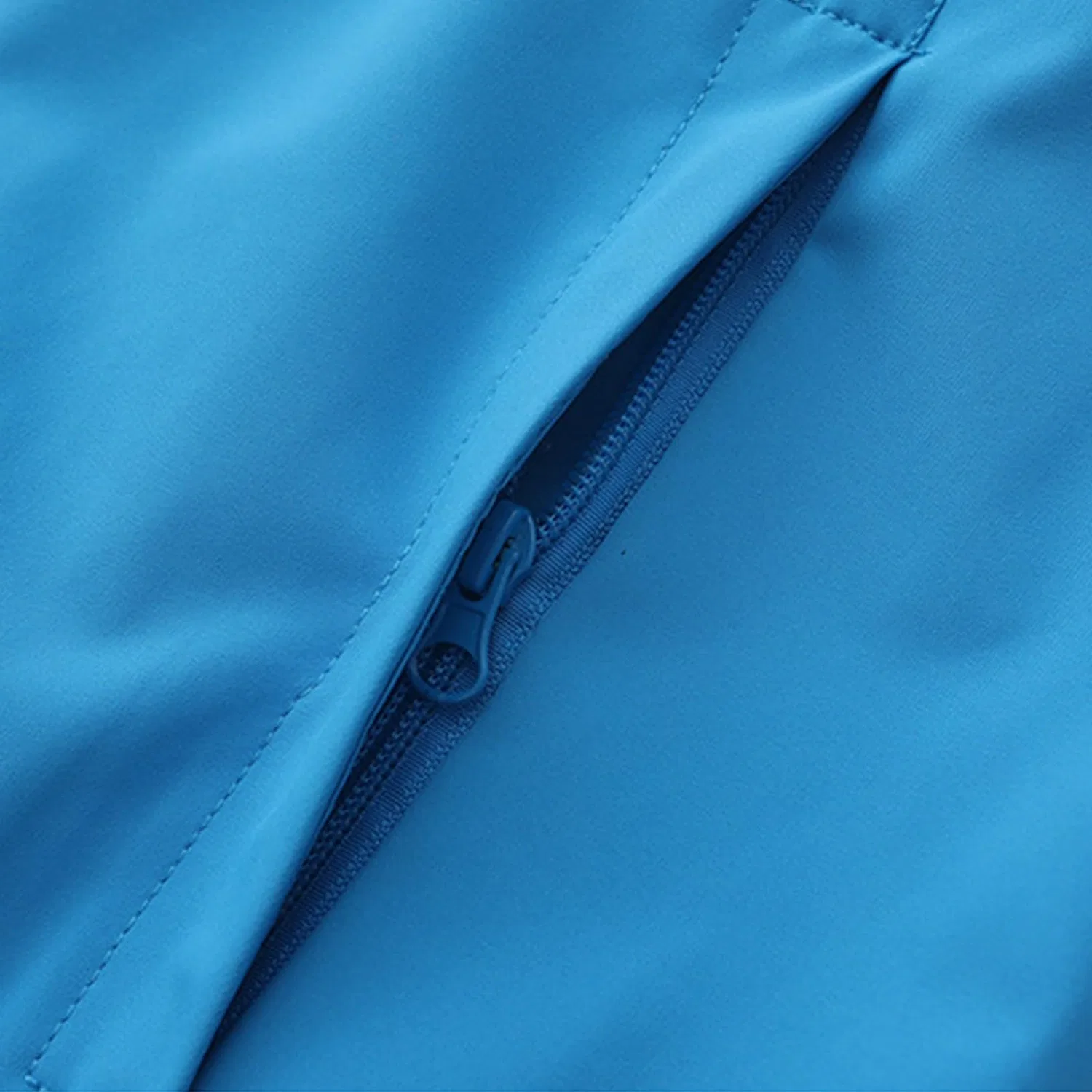 Женский легкий дождевик с капюшоном Windbreaker Jacket, Blue — фото 3