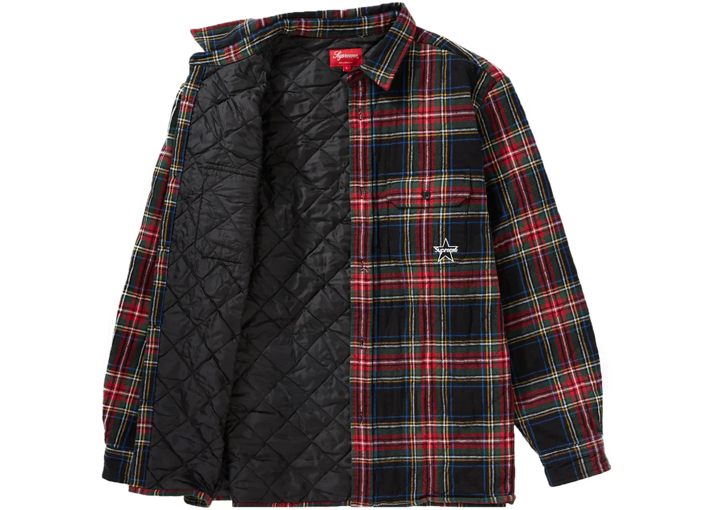 Мужская рубашка из фланели с квилтингом Supreme Shirt, Black — фото 2