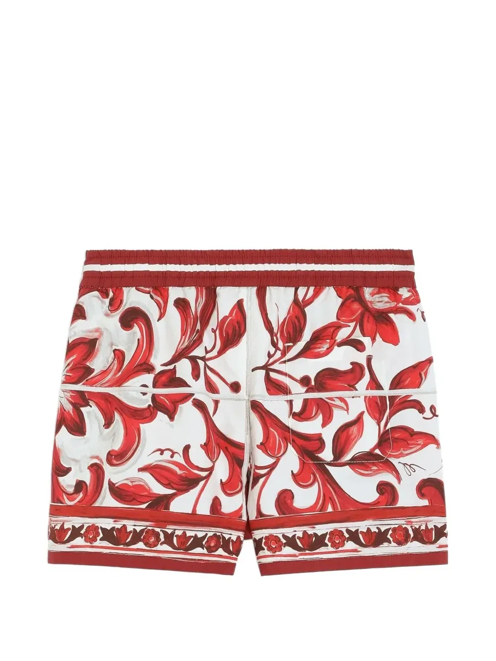 Поплиновые шорты-бермуды с принтом majolica Dolce & Gabbana Kids, белый — фото 2