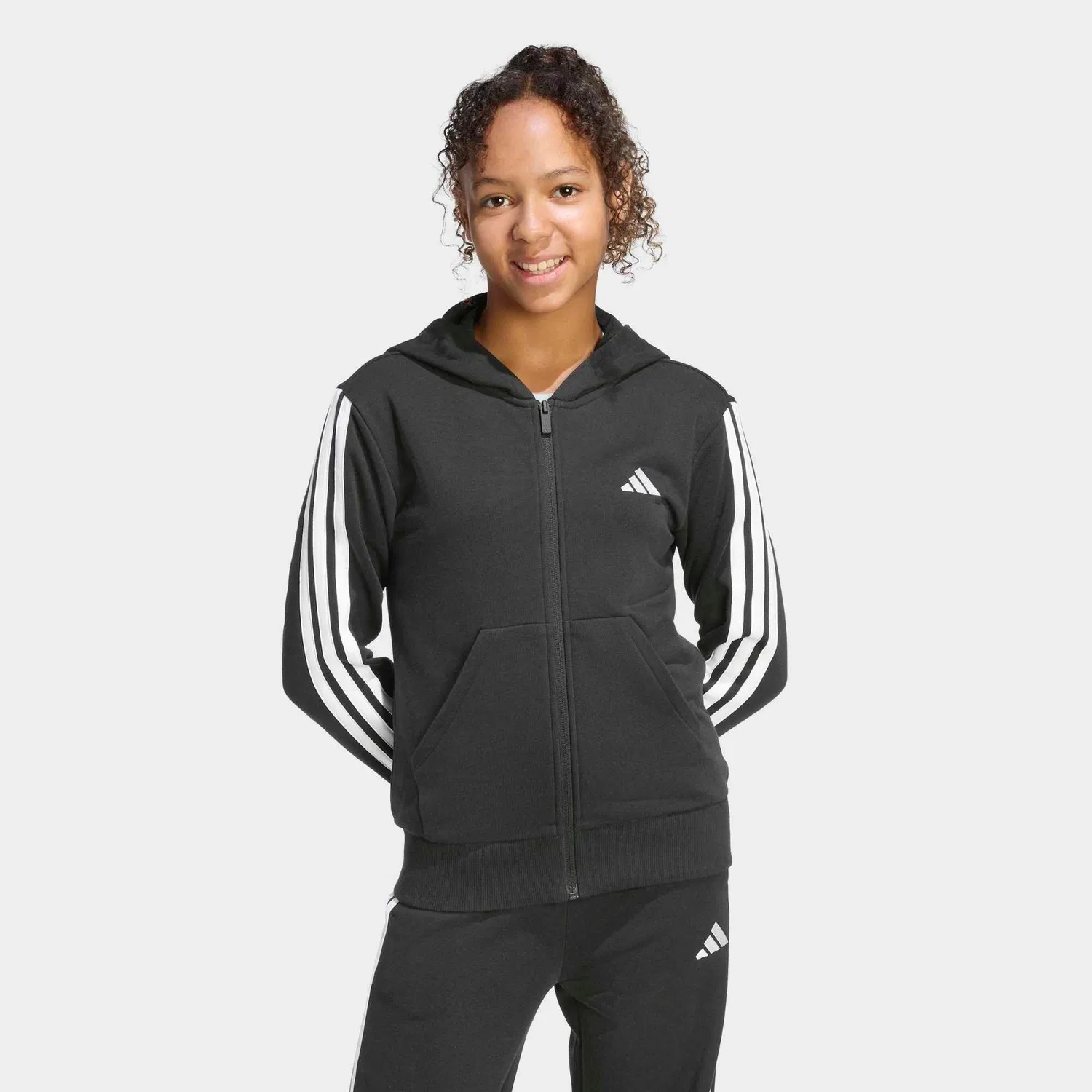 Детское худи из футера Adidas, Черный