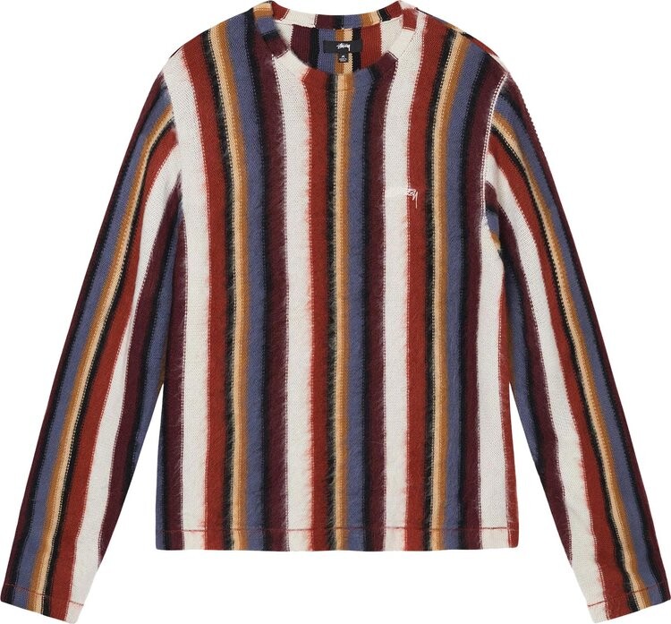 

Толстовка Stussy Vertical Striped Knit Crew 'Rust', оранжевый