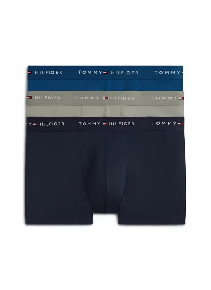 Трусы-боксеры с низкой посадкой, комплект из 3 штук, 3-Pack Essential Signature Waistband, Tommy Hilfiger, мультиколор