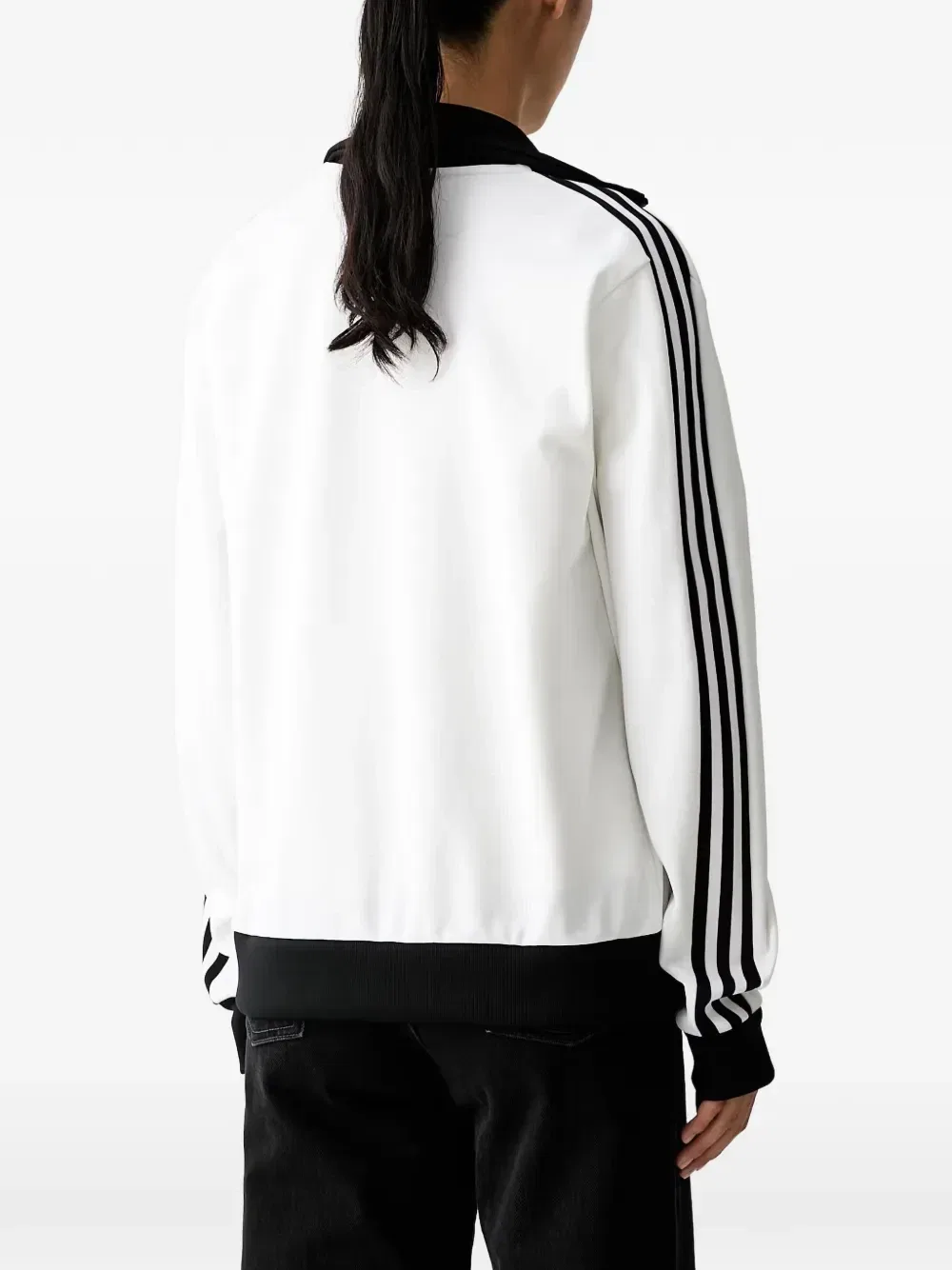 Куртка-трек с вышитым логотипом и полосатыми рукавами Adidas, белый — фото 3