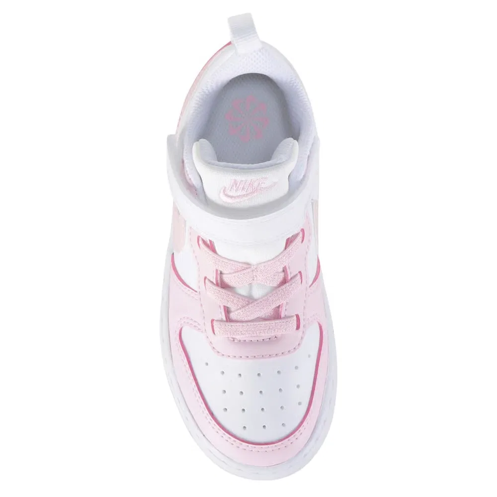 Детские кроссовки Kids' court borough low recraft для малышей Nike, White/Pink — фото 4