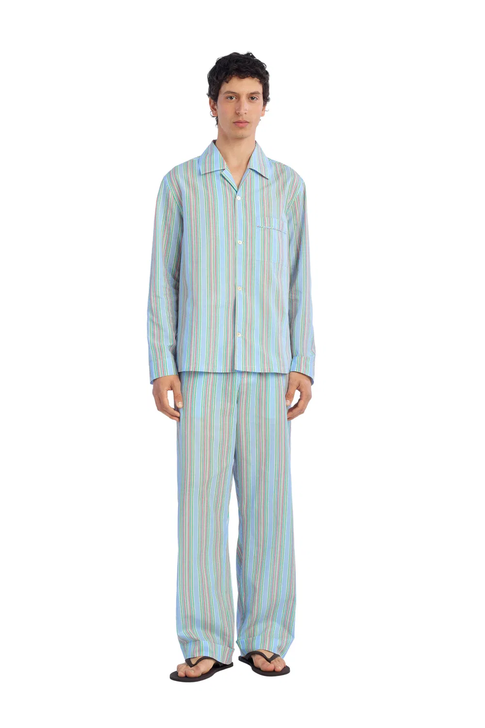 Рубашка из жаккарда в полоску свободного кроя ZARA, Light Blue