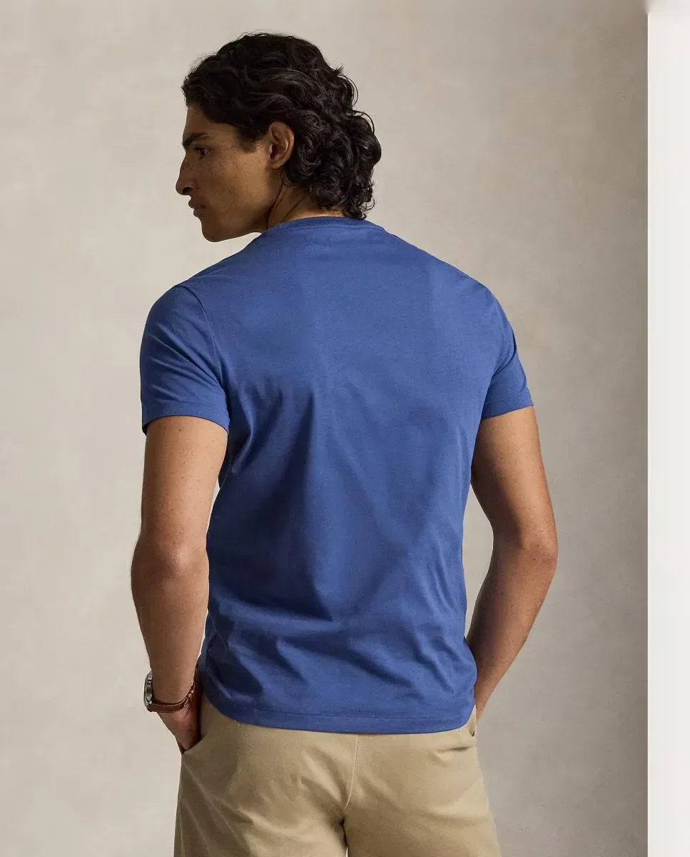 Мужская футболка-поло с принтом Custom Slim Fit Polo Ralph Lauren, Azul índigo — фото 2