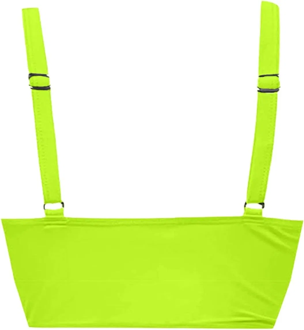 Женский бикини-топ халтер с поддержкой push-up, Yellow — фото 4