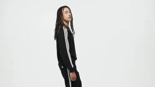 Мужской свитшот оверсайз Adicolor 3-Stripes Adidas Originals, черный/белый — фото 2