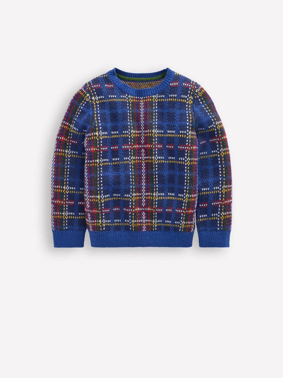 Джемпер с принтом, Heritage Check Boden, синий