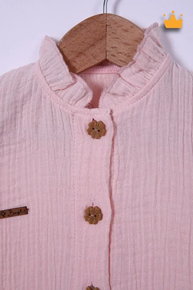 Детский комбинезон для девочек хлопковый Begisa, Pink — фото 3