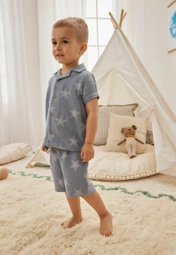 Пижамный комплект с принтом pyjama set Next Star, голубой