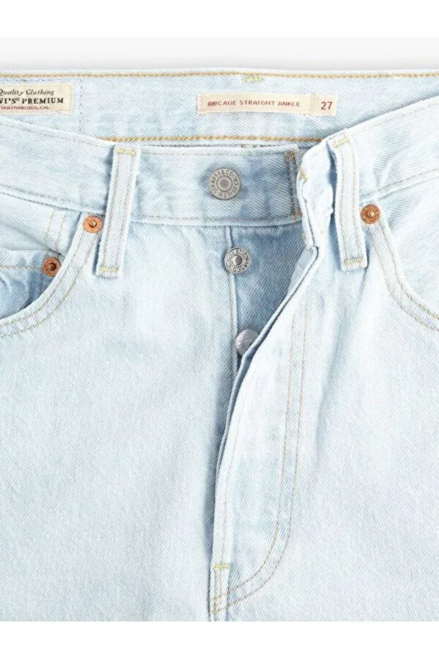 Женские джинсы из денима с высокой талией Levi'S, Blue — фото 4