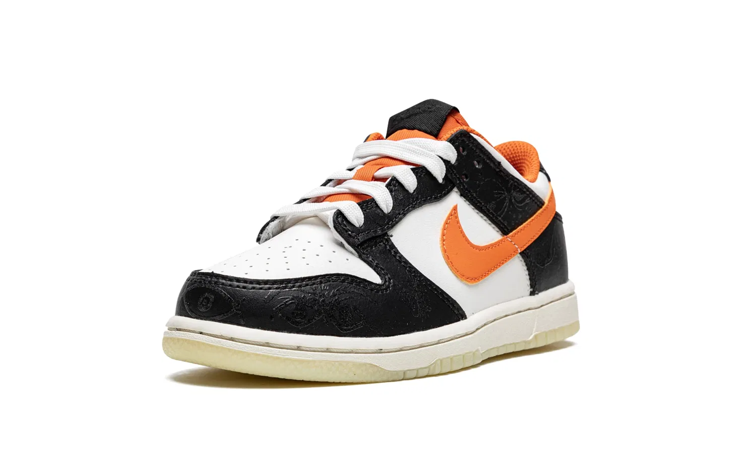 Детские кроссовки для мальчиков с длинным шнурованием NIKE Dunk Low, White Laser Fuchsia — фото 3