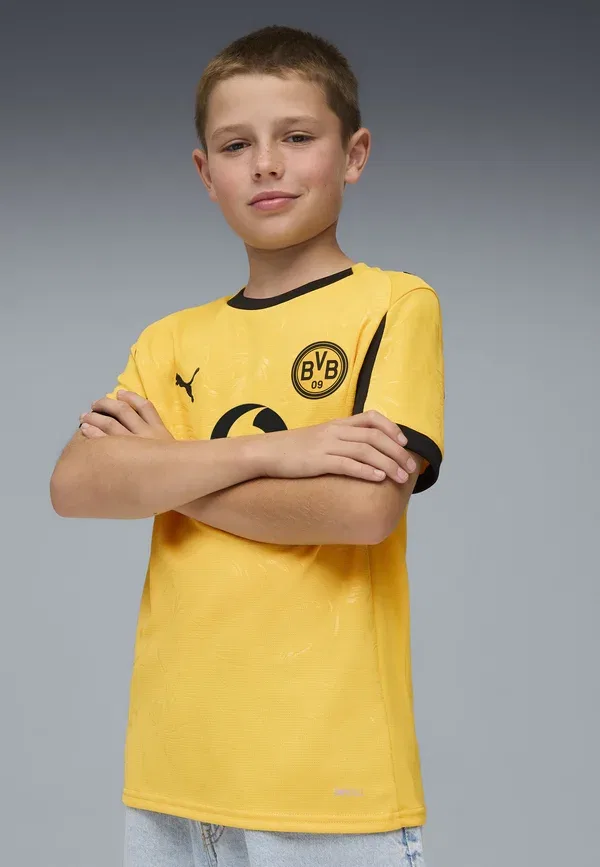 Футболка с принтом Borussia Dortmund Cup, Puma, Yellow Sizzle Black, черный/желтый