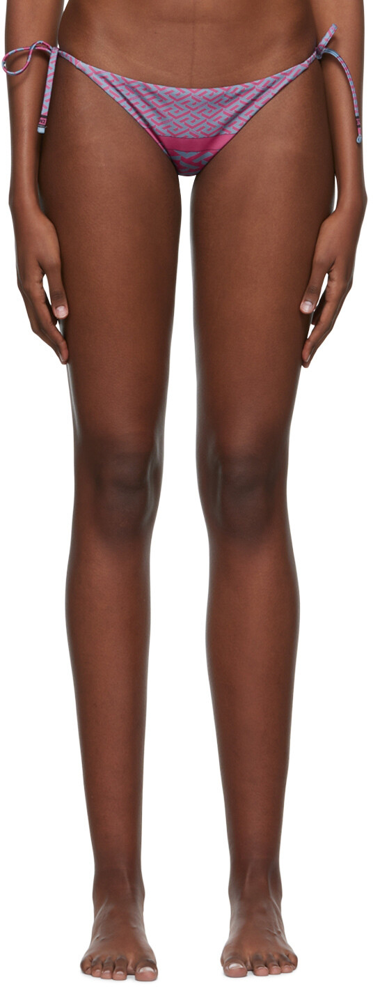

Пурпурные плавки бикини Greca Versace Underwear, Коричневый, Пурпурные плавки бикини Greca Versace Underwear