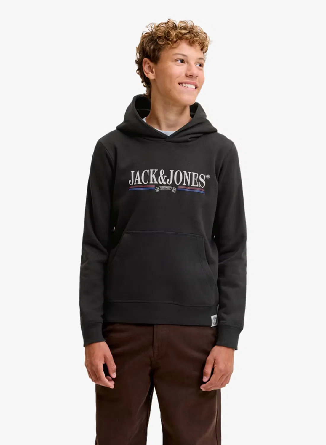 Свитшот с принтом Youth graphic box Jack & Jones Junior, черный