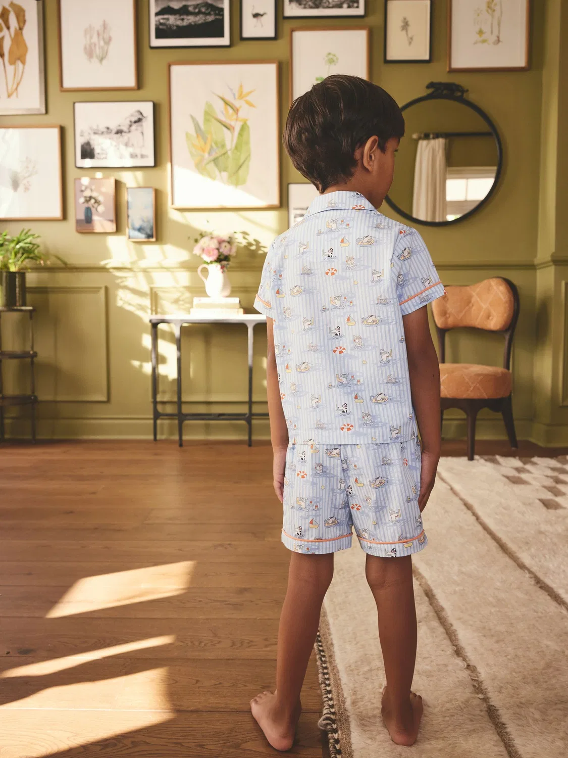 Пижама с одной пуговицей Cath Kidson Next, синяя — фото 3